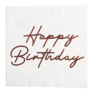 Happy Birthday Servetter Roséguld