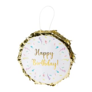 Hopfällbar Födelsedag Piñata Guld