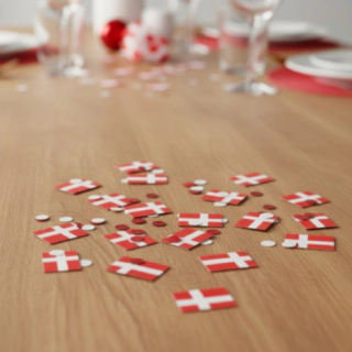 Danmark Flagga Konfetti