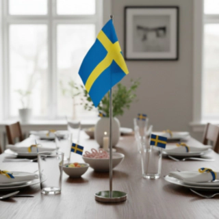 Sverige Bordsflagga Stor
