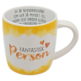 Fantastisk Person Mugg Gul