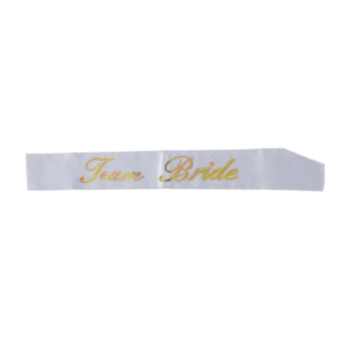 Team Bride Ordensband Vit/Guld