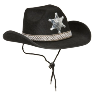 Sheriff Cowboyhatt Svart