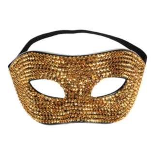 Strass Maskeradmask Guld