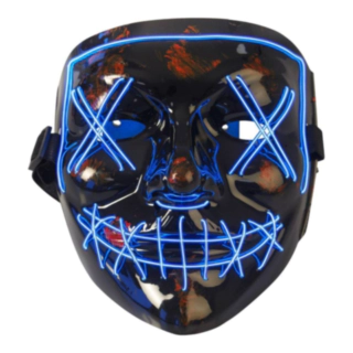 LED Horror Mask Blå