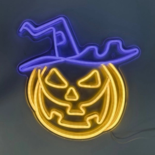 Pumpa Halloween Neon LED-skylt