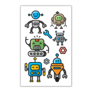 Robot Falska Tatueringar