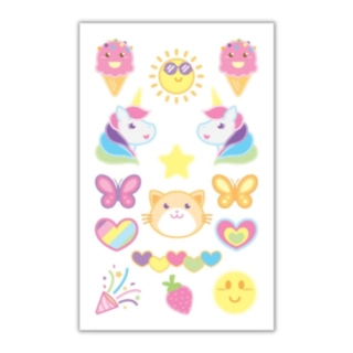 Kawaii Ikoner Falska Tatueringar