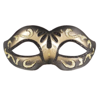 Maskerad Ögonmask Svart/Guld