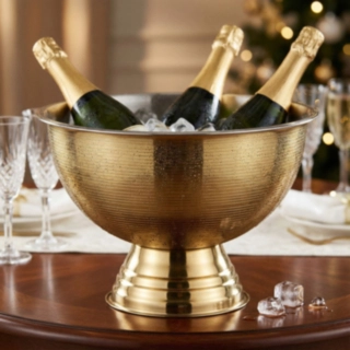 Champagnekylare Med Fot Rostfritt Stål