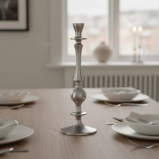 Metall Ljusstake Silver