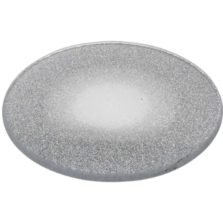 Glitter Dekorativ Glastallrik Silver