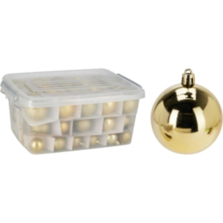 Låda Julgranskulor Guld