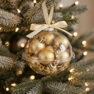 Mini Julgranskulor i Julgranskula Guld