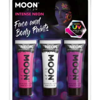Ansiktsfärg Intense Neon UV Sminkset