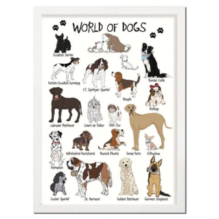 World Of Dogs A4 Affisch