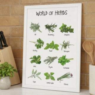 World Of Herbs A4 Affisch