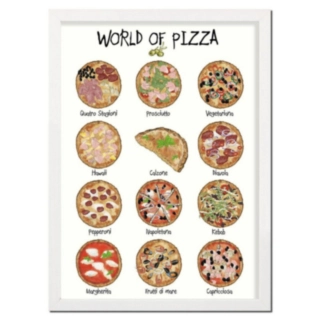 World Of Pizza A4 Affisch