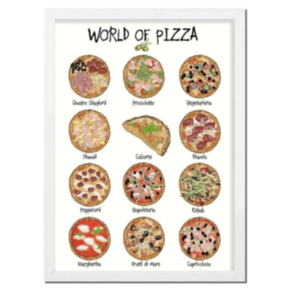 World Of Pizza A4 Affisch
