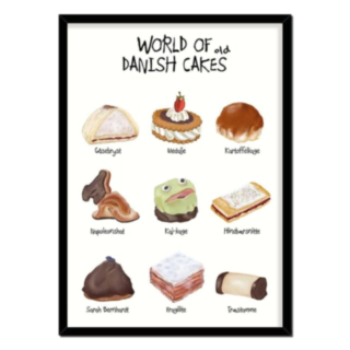 World Of Danish Cakes A4 Affisch