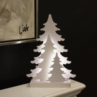 3D LED Julsiluett Julgranar
