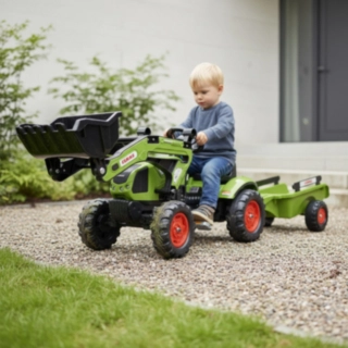 Claas® Traktor Med Skopa & Släp Grön