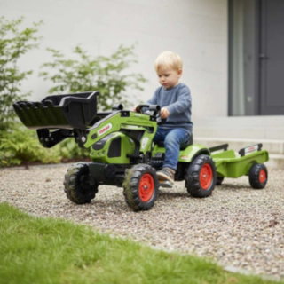 Claas® Traktor Med Skopa & Släp Grön