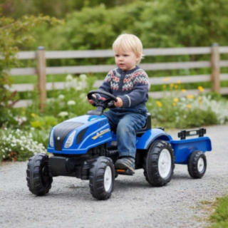 New Holland® Traktor Med Vagn Blå