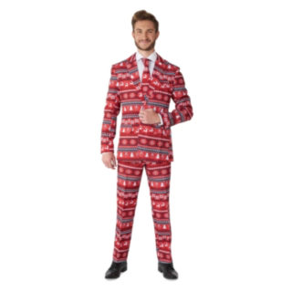 Suitmeister® Nordic Pixel Kostym Röd