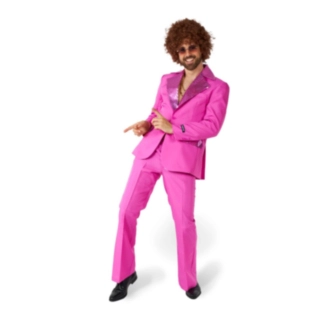 Suitmeister® Disco Fever Rosa Kostym