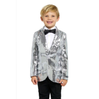 Suitmeister® Silver Sparkle Barnblazer