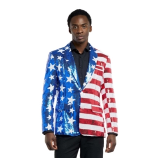 Suitmeister® Stars & Stripes Sequin Blazer