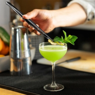 Final Touch® Cocktail Tweezers Svart