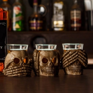 Skelett Shotglas