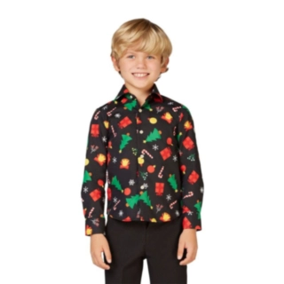Opposuits® Christmas Icons Black Barnskjorta