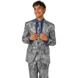 Opposuits® Silver Geo Star Kostym