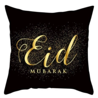 Eid Mubarak Kuddfodral Svart/Guld