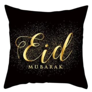 Eid Mubarak Kuddfodral Svart/Guld