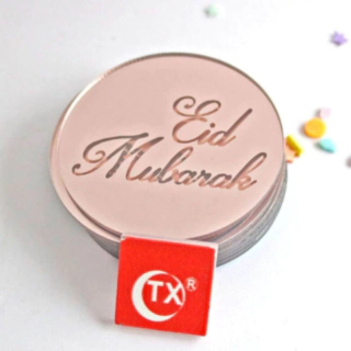 Eid Mubarak Tårtdekorationer Roséguld