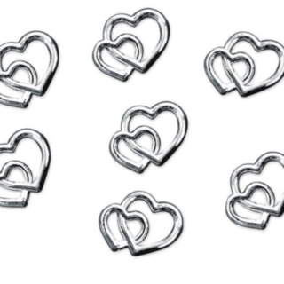Hjärta Bordsdekorationer Silver