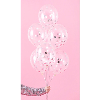 Silver Konfetti Ballonger