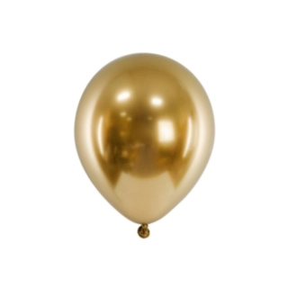 Metallic Mellanstora Latexballonger Guld
