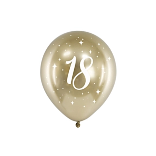 18 År Ballonger Guld
