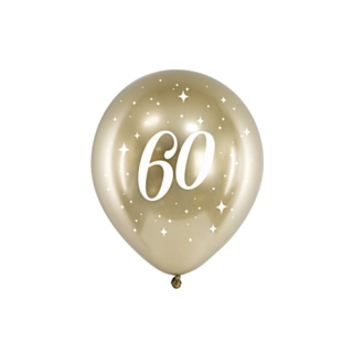 60 År Ballonger Guld