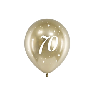 70 År Ballonger Guld