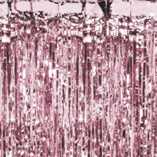 Glittergardin Roséguld