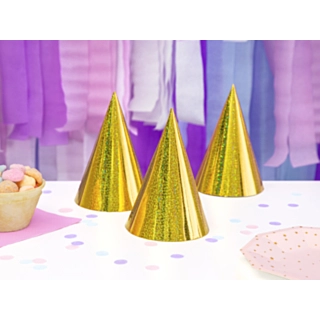 Partyhattar Metallic Guld