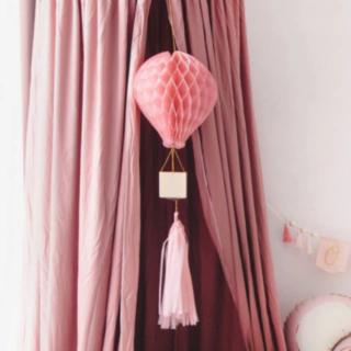 Luftballong Honeycomb Ljusrosa