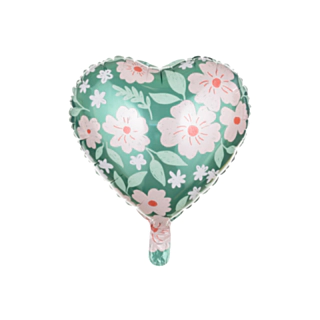 Folieballong Blomsterhjärta