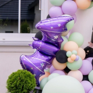 Fladdermus Folieballong Lila